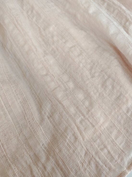 Altar’d State Blush Pink Textured Mini Dress ✨ Ruffle Sleeve Boho Babydoll Tie B - Picture 7 of 10